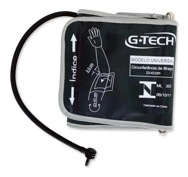 Braçadeira universal G-Tech preta com mangueira para braço de 23 a 43 cm
