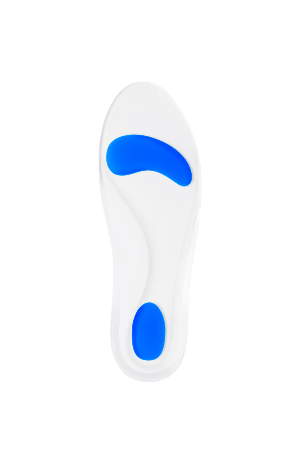 Palmilha de silicone branca com pontos azuis