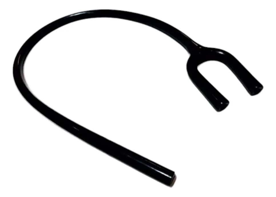 Tubo preto em formato de Y para estetoscópio