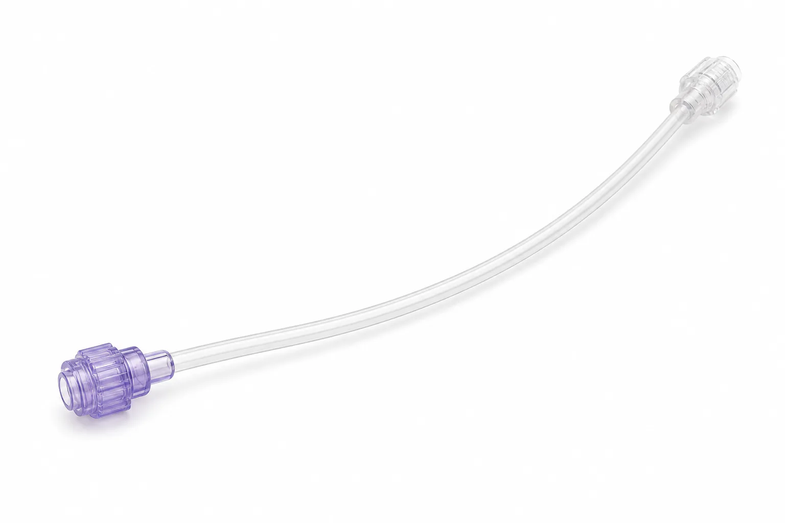Tubo extensor transparente de 40 centímetros com conectores Luer Lock